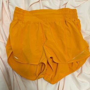 lululemon athletica Vibrant Orange Athletic Shorts